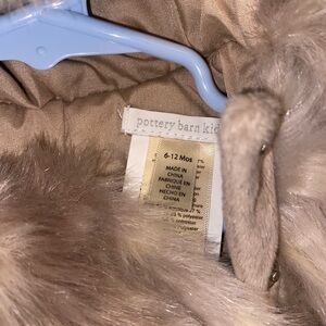 Pottery Barn Kids Plush Tan Coat
